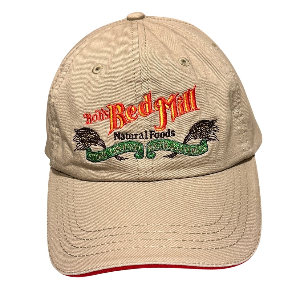 Bob's Red Mill Baseball Cap Unisex OSFM Tan Natural Foods Stone Ground Goodness
